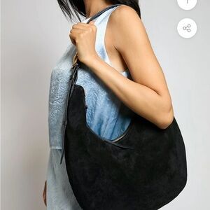 Aimee Kestenberg Unity Large Black Suede Hobo